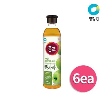 청정원 홍초 풋사과 900ml x 6