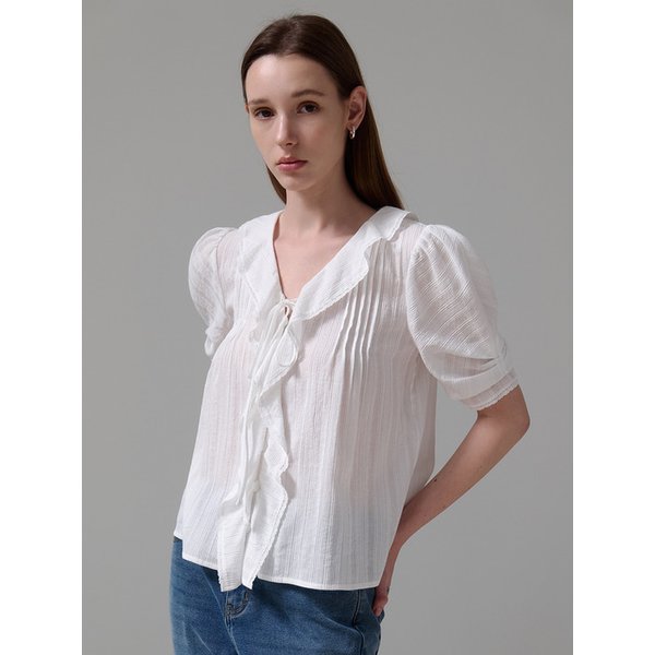 Ruffled Collar Blouse_2color