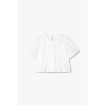 VOV 레이스 디테일 크롭 블라우스(7195260100)