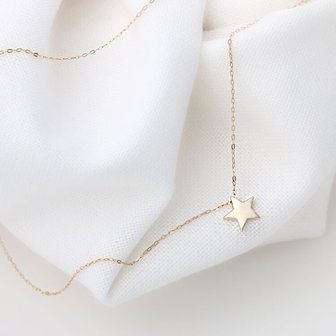 미니아트 14K Gold 데일리 미니 별 심플 금 목걸이 45cm