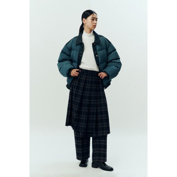 체크패턴 플리츠 랩 스커트 9105432208058