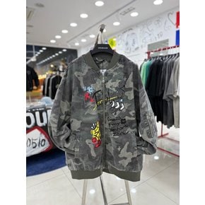[여주점] 남여공용 카모 그래피티 MA-1항공점퍼 JGZZ63802