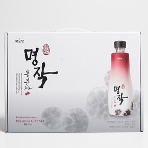 명작 복분자주 국순당 선물세트 13도 375ml 3개입 복분자술 고창명주 (잔 포함)