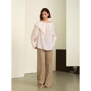 YY_Romantic large lapel loose blouse