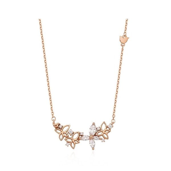 플로럴 파티 실버핑크 목걸이 TNSSVP11876S