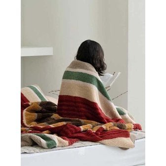 오리고 [단독] 오리고 플리스 블랭킷_샌드모스 (M/L 사이즈 택1)