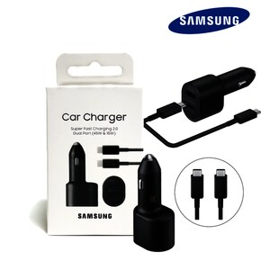전자 60W 듀얼 초고속 차량용 충전기 EP-L5300 케이블 세트 삼성 60W 듀얼포트 차량용 초고속 충전