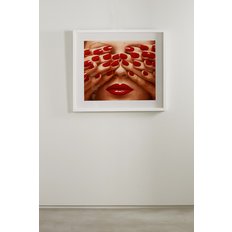 Guy Bourdin Framed Print, 35`` X 31`` 레드