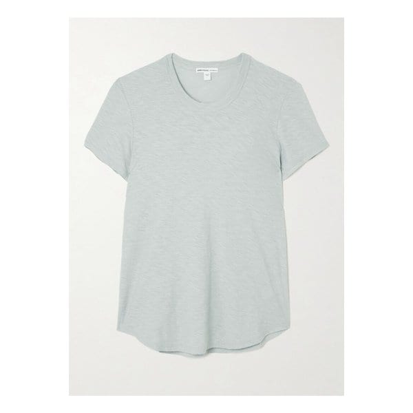 슬럽 코튼 저지 티셔츠 그레이 1647597359785124