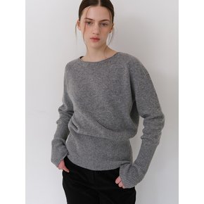 Wool boatnek golgi knit - Gray