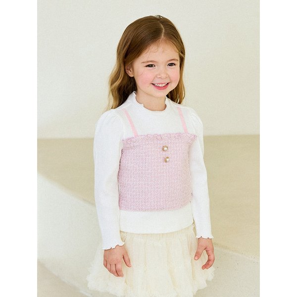 러블리진주트위드뷔스티에티셔츠