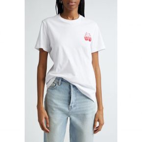 4880023 Ganni Go Embroidered Cotton Graphic T-Shirt