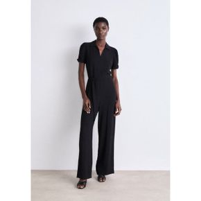 5076565 DKNY RUCHED SLEEVE COLLAR JUMPSUIT - Jumpsuit black