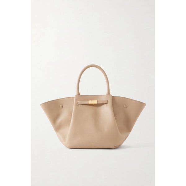 드멜리어 뉴욕 텍스처드 가죽 토트백 베이지 46376663162979971