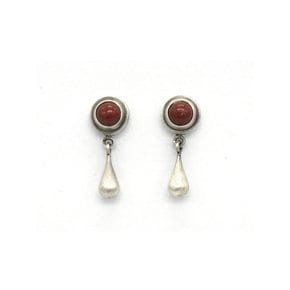 Tears earring (coral)