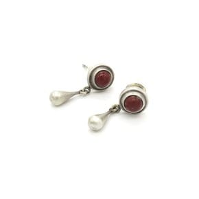 Tears earring (coral)