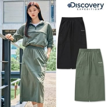디스커버리 [24F/W] 디스커버리 DWTP46044 여성 우븐 트레이닝 스커트