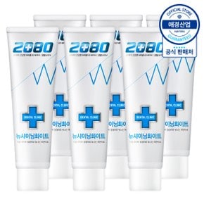 [애경] 2080 뉴샤이닝 화이트 베이직 치약 120g x6개