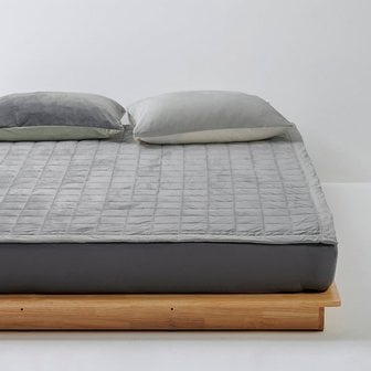 JAJU 밍크 플리스 고정밴드 패드 Q 그레이 J605403000781