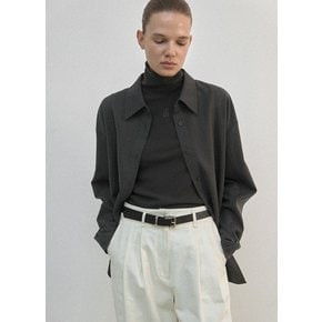 (BL-4274)POG POINT TUCK SLIT SHIRT