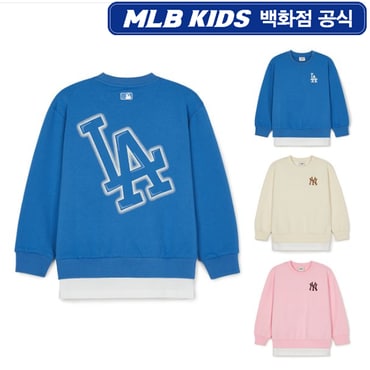 MLB키즈 24년 FW  베이직 빅럭스 레이어드 맨투맨 7AMTB0544 (3color)