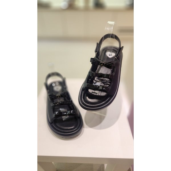 [여주점] 바바라 양가죽 3단 리본 여성 샌들 3cm BBI333 (3컬러)