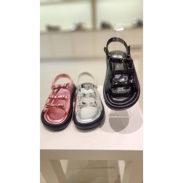 [여주점] 바바라 양가죽 3단 리본 여성 샌들 3cm BBI333 (3컬러)