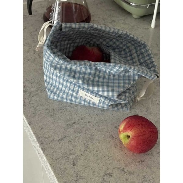 Picnic Check Pouch - Blue