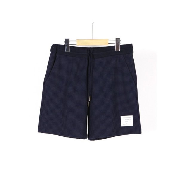 텍스쳐드 체크 썸머 쇼츠 하프팬츠 네이비 MJQ135A J0003 415