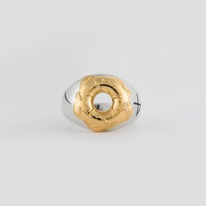 DONUT RNG SILVER92518K GOLD PLATED