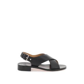 여성 rhonda leather sandals for Black