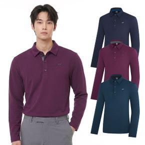 남성 부드러운 약기모 골프 긴팔 카라 티셔츠 BSC044UT0M_P405209554