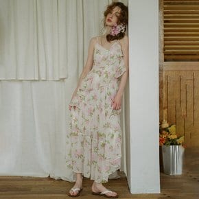 Cest_Floral chiffon layer skirt