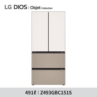 LG (m)디오스 오브제 김치톡톡 491L 김치냉장고 Z493GBC151S