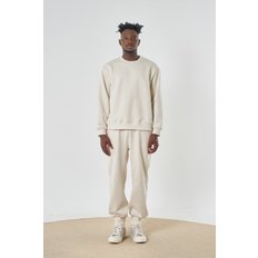 [UNISEX] COVER STITCH JOGGER PANTS [CREAM]