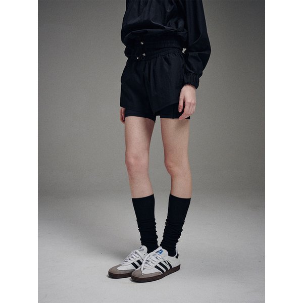 WINDBREAKER TWO-IN-ONE SHORTS_BLACK