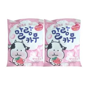 롯데 말랑카우 딸기 158g x 2개 / 캔디 츄잉캔디 밀크캔디 우유캔디 봉지캔디 말랑카우딸기 롯데말랑카우 롯데말랑카우딸기