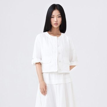 LINE [라인][BYLYNN]라운드넥 나일론  블라우스 NWBLOG0600