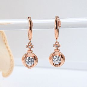 마리쥬 큐빅 드롭 원터치 귀걸이 데일리 선물 여자 선물 친구 와이프 명절 기념일 14K 18K