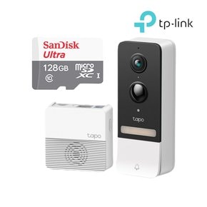 Tapo D230S1+128GB SD카드 무선 도어벨 현관문 CCTV 홈캠 세트