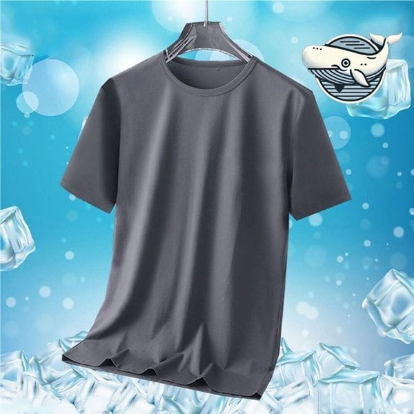 여름 남자 아이스 쿨 베이직 무지 반팔 티셔츠 OC-TSH-SWFGQDBK