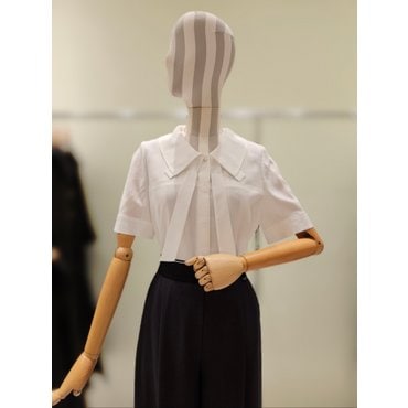 LINE [라인어디션] (N755) 리본포인트 카라반팔블라우스 (NWSTOG0300)