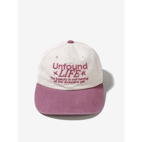 Unfound Life 투톤 워싱 볼캡 버건디