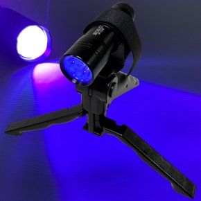 UV LED 네일 레진 경화 램프 삼각대 포함 줌랜턴 UV후레쉬 자외선 손전등 형광물질 블랙라이트