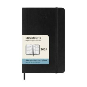 일본 몰스킨 노트 Moleskine DSB12MN2Y24 Notebook Beginning January 2024 12 Months Monthly D