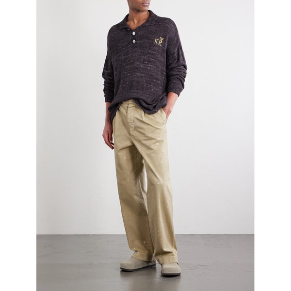 카틱 리서치 Eri 로고 자수 니트 실크 폴로 셔츠 46376663162975388