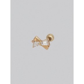 14k square cubic ribbon piercing