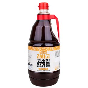 [정기배송가능][경상북도] 우영식품 진하고 고소한 진참기름 1.8L (볶음참깨가루100%) 업소용 대용량