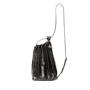 Lucky Pleats Pumpkin Bag Glossy Black (0JSN1SH40402F)