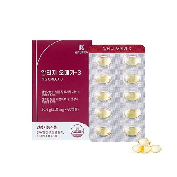 케이뉴트라 알티지오메가3 혈행 건강 목넘김 편한 캡슐(510ml 60캡...